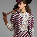 Jacket and skirt Up! Love it, shirt Otto D'Ame, hat and gloves vintage A.N.G.E.L.O., necklace vintage Archivio Guerrini