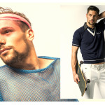 On the left: visor and mesh T-shirt vintage Archivio Guerrini; on the right: total look vintage Archivi Mazzini